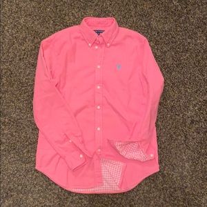 Ralph Lauren Pink Gingham Lined Button Down